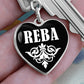 Reba v03 - Heart Pendant Luxury Keychain