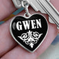 Gwen v03 - Heart Pendant Luxury Keychain