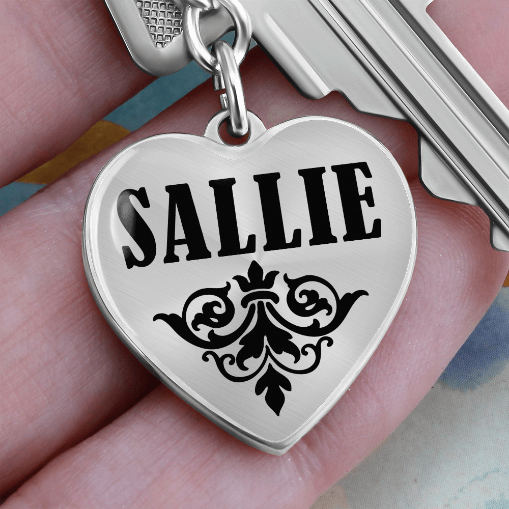 Sallie v01 - Heart Pendant Luxury Keychain