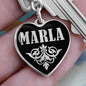 Marla v02 - Heart Pendant Luxury Keychain
