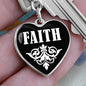 Faith v03 - Heart Pendant Luxury Keychain