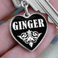 Ginger v03 - Heart Pendant Luxury Keychain