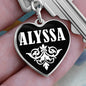 Alyssa v03 - Heart Pendant Luxury Keychain