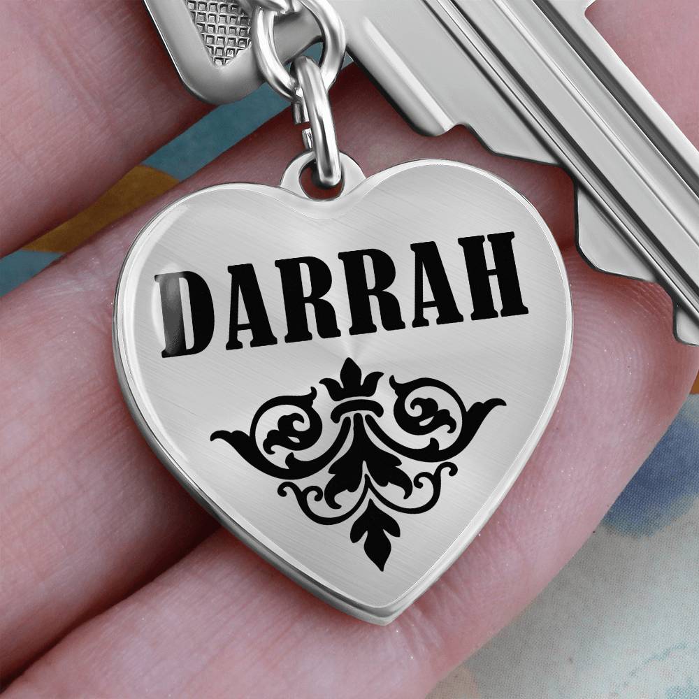 Darrah v01 - Heart Pendant Luxury Keychain