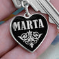 Marta v02 - Heart Pendant Luxury Keychain