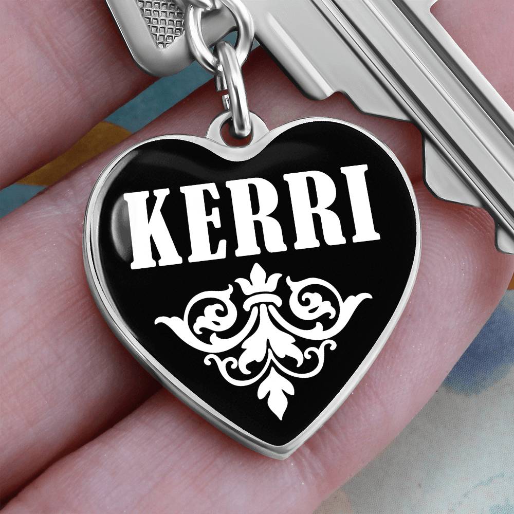 Kerri v03 - Heart Pendant Luxury Keychain