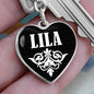 Lila v03 - Heart Pendant Luxury Keychain