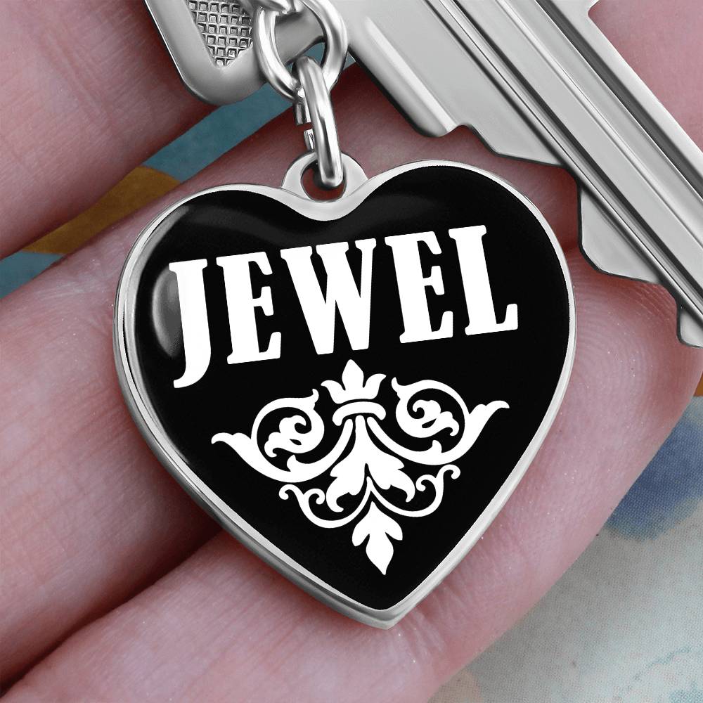 Jewel v03 - Heart Pendant Luxury Keychain