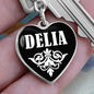 Delia v03 - Heart Pendant Luxury Keychain