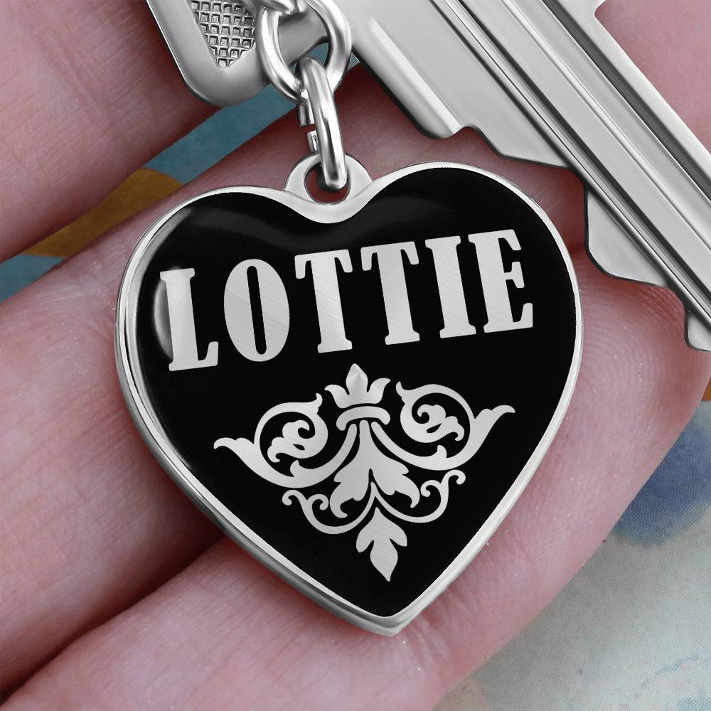 Lottie v02 - Heart Pendant Luxury Keychain