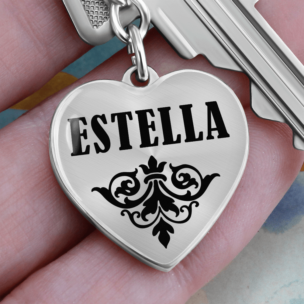 Estella v01 - Heart Pendant Luxury Keychain