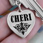 Cheri v01 - Heart Pendant Luxury Keychain