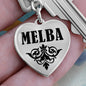 Melba v01 - Heart Pendant Luxury Keychain