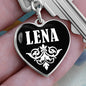 Lena v01w - Heart Pendant Luxury Keychain