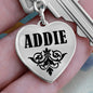Addie v01 - Heart Pendant Luxury Keychain