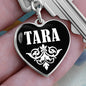 Tara v01w - Heart Pendant Luxury Keychain