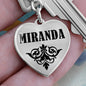 Miranda v01 - Heart Pendant Luxury Keychain