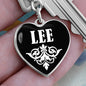 Lee v01w - Heart Pendant Luxury Keychain