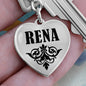 Rena v01 - Heart Pendant Luxury Keychain