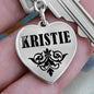 Kristie v01 - Heart Pendant Luxury Keychain