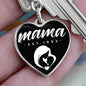 Mama, Est. 1993 v3 - Heart Pendant Luxury Keychain