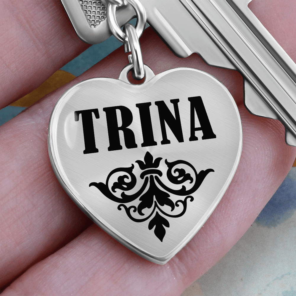 Trina v01 - Heart Pendant Luxury Keychain
