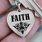 Faith v01 - Heart Pendant Luxury Keychain