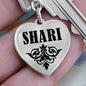 Shari v01 - Heart Pendant Luxury Keychain
