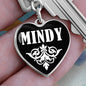 Mindy v03 - Heart Pendant Luxury Keychain