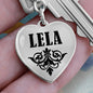 Lela v01 - Heart Pendant Luxury Keychain