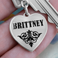 Brittney v01 - Heart Pendant Luxury Keychain