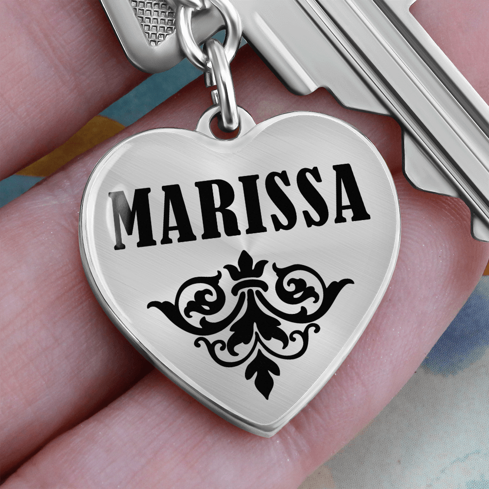 Marissa v01 - Heart Pendant Luxury Keychain
