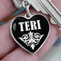 Teri v03 - Heart Pendant Luxury Keychain