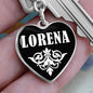 Lorena v03 - Heart Pendant Luxury Keychain