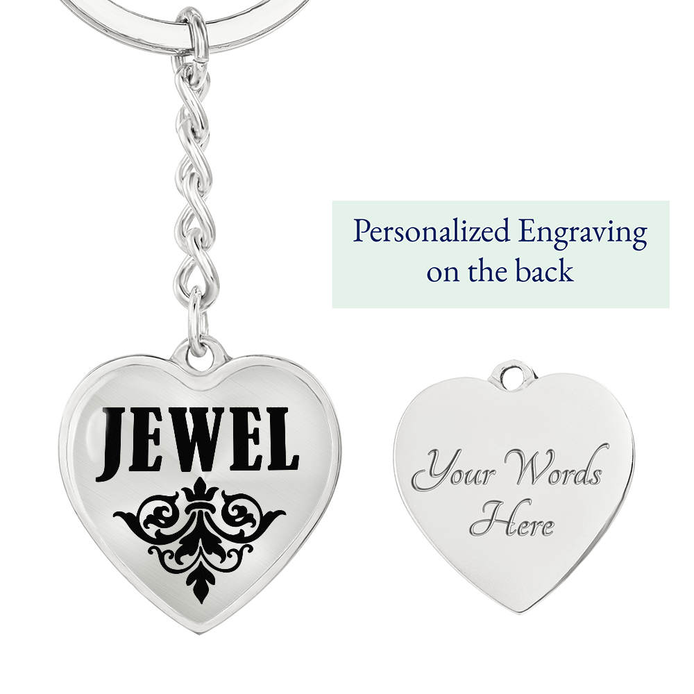 Jewel v01 - Heart Pendant Luxury Keychain