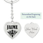 Jaime v01 - Heart Pendant Luxury Keychain