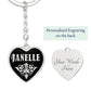 Janelle v02 - Heart Pendant Luxury Keychain