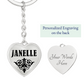 Janelle v01 - Heart Pendant Luxury Keychain