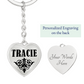 Tracie v01 - Heart Pendant Luxury Keychain