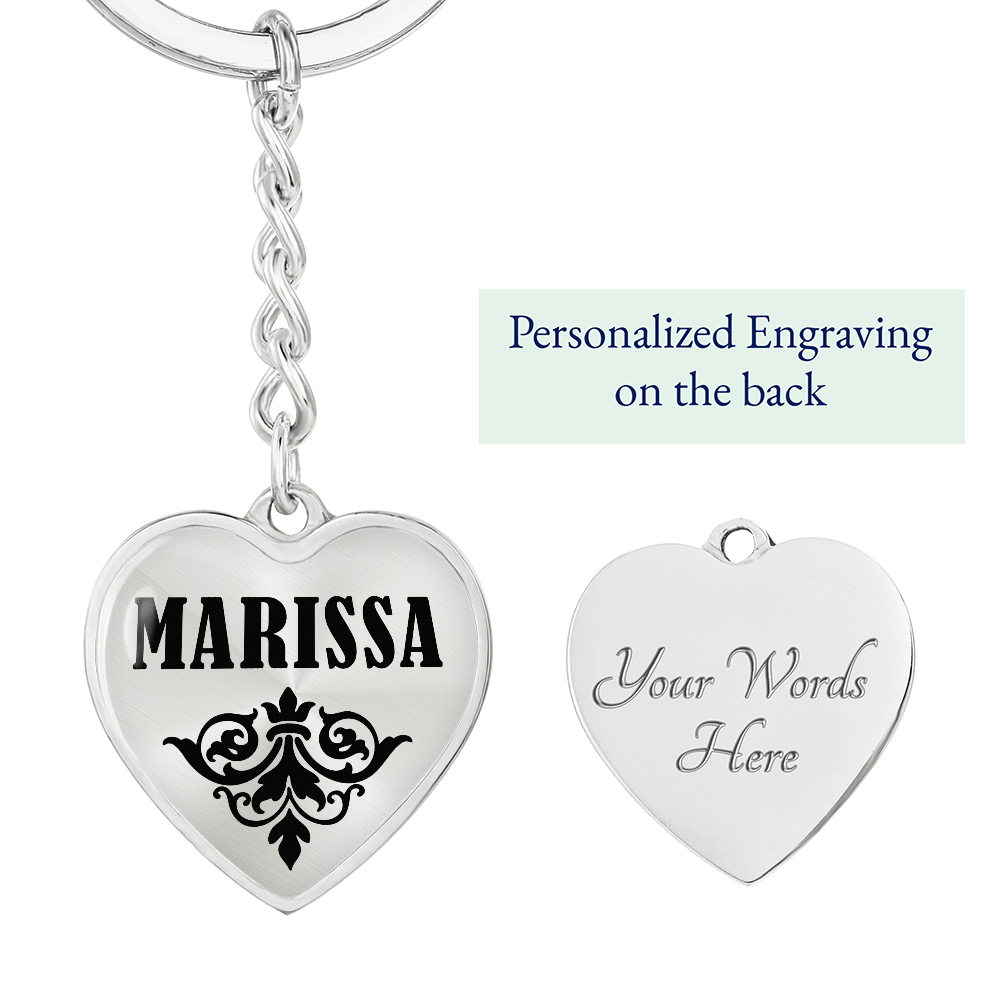 Marissa v01 - Heart Pendant Luxury Keychain
