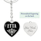 Etta v02 - Heart Pendant Luxury Keychain