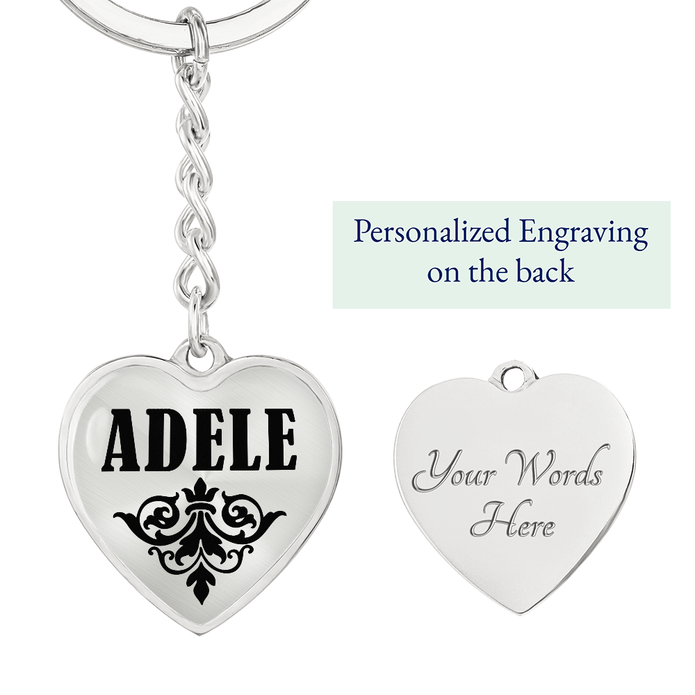 Adele v01 - Heart Pendant Luxury Keychain