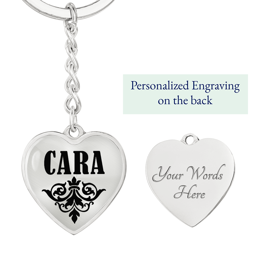 Cara v01 - Heart Pendant Luxury Keychain