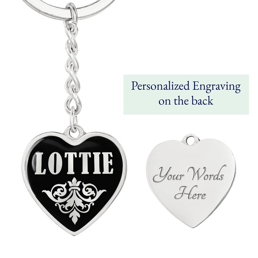Lottie v02 - Heart Pendant Luxury Keychain