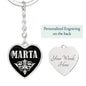 Marta v02 - Heart Pendant Luxury Keychain