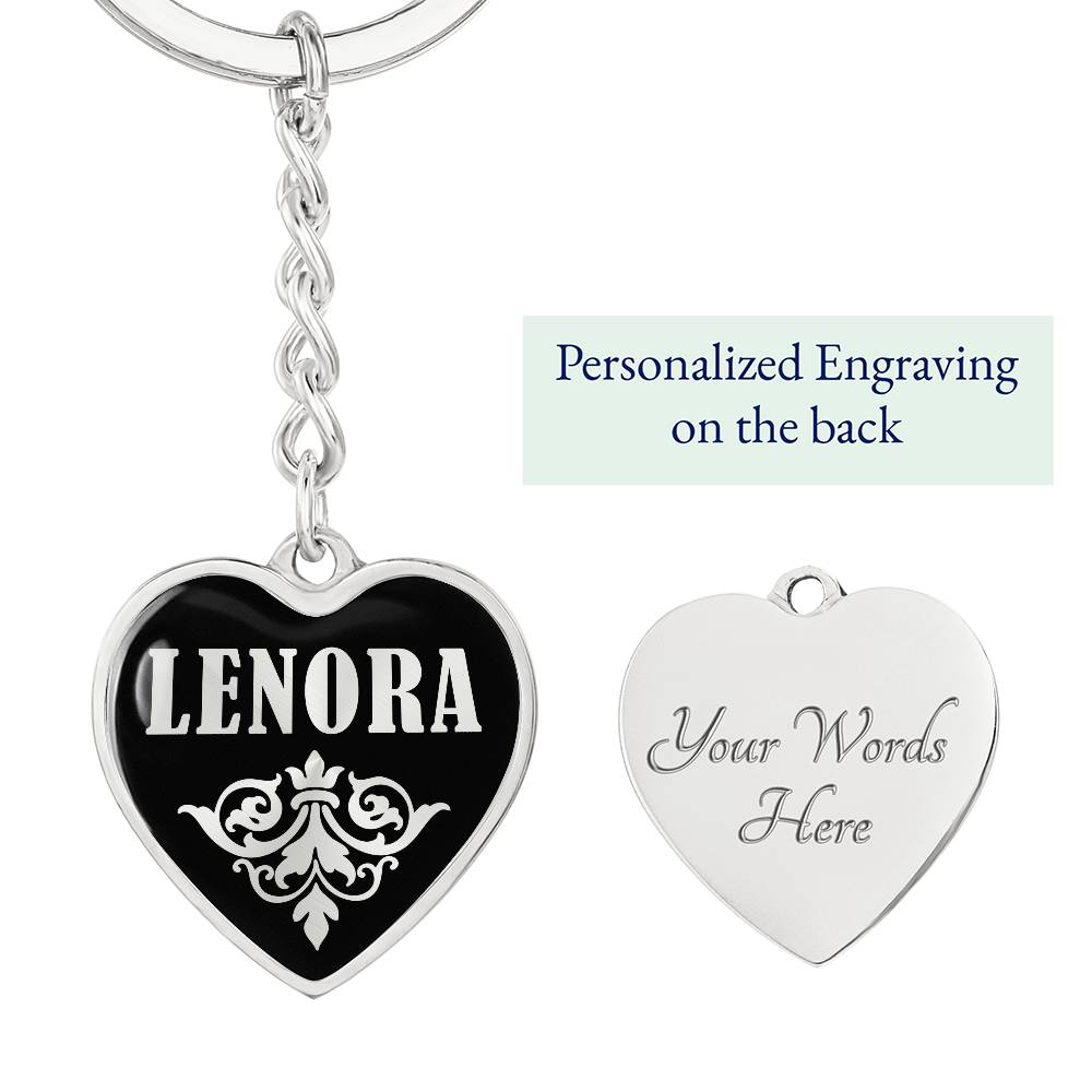 Lenora v02 - Heart Pendant Luxury Keychain