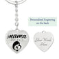 Mama, Est. 2024 - Heart Pendant Luxury Keychain