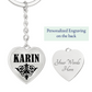 Karin v01 - Heart Pendant Luxury Keychain