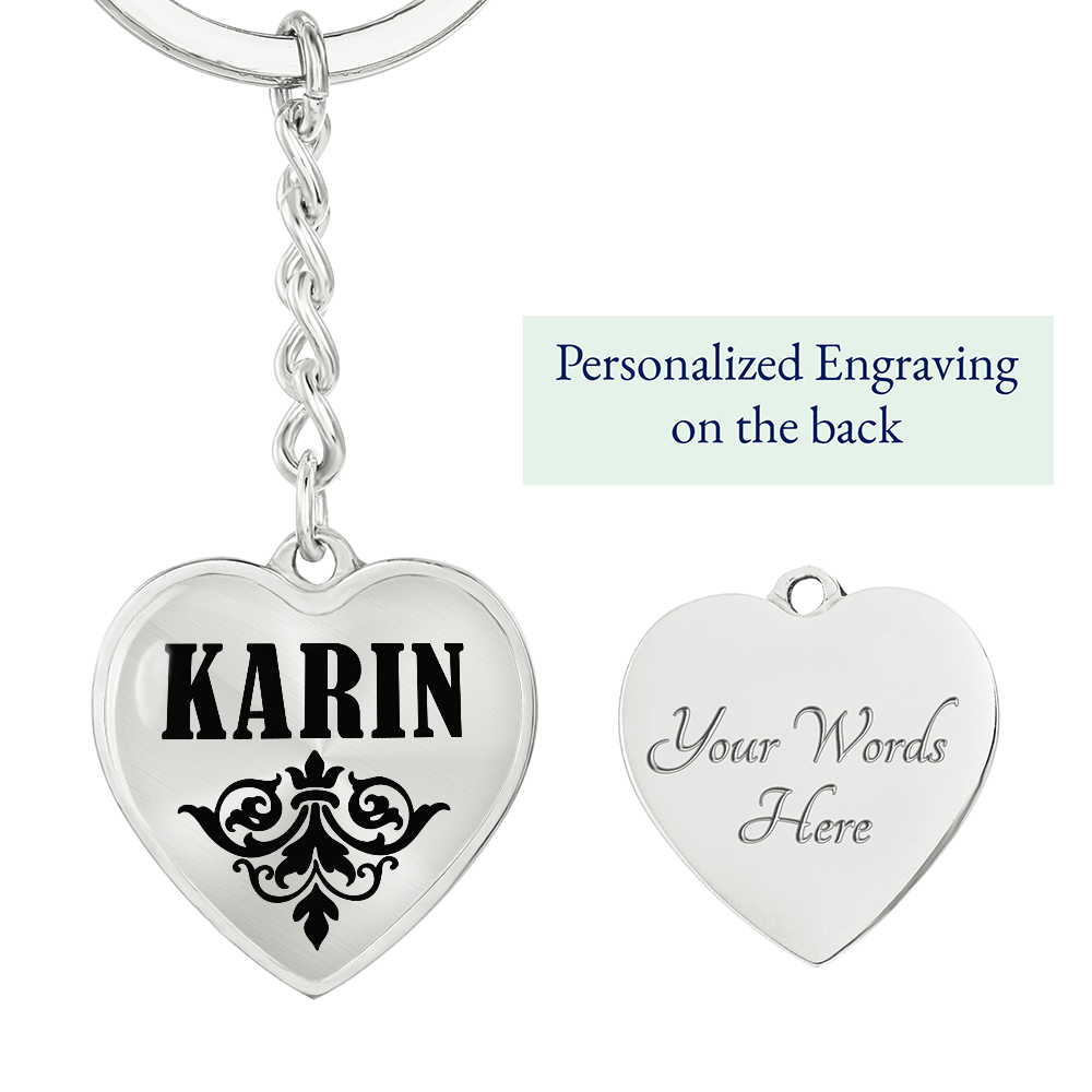Karin v01 - Heart Pendant Luxury Keychain