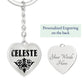Celeste v01 - Heart Pendant Luxury Keychain